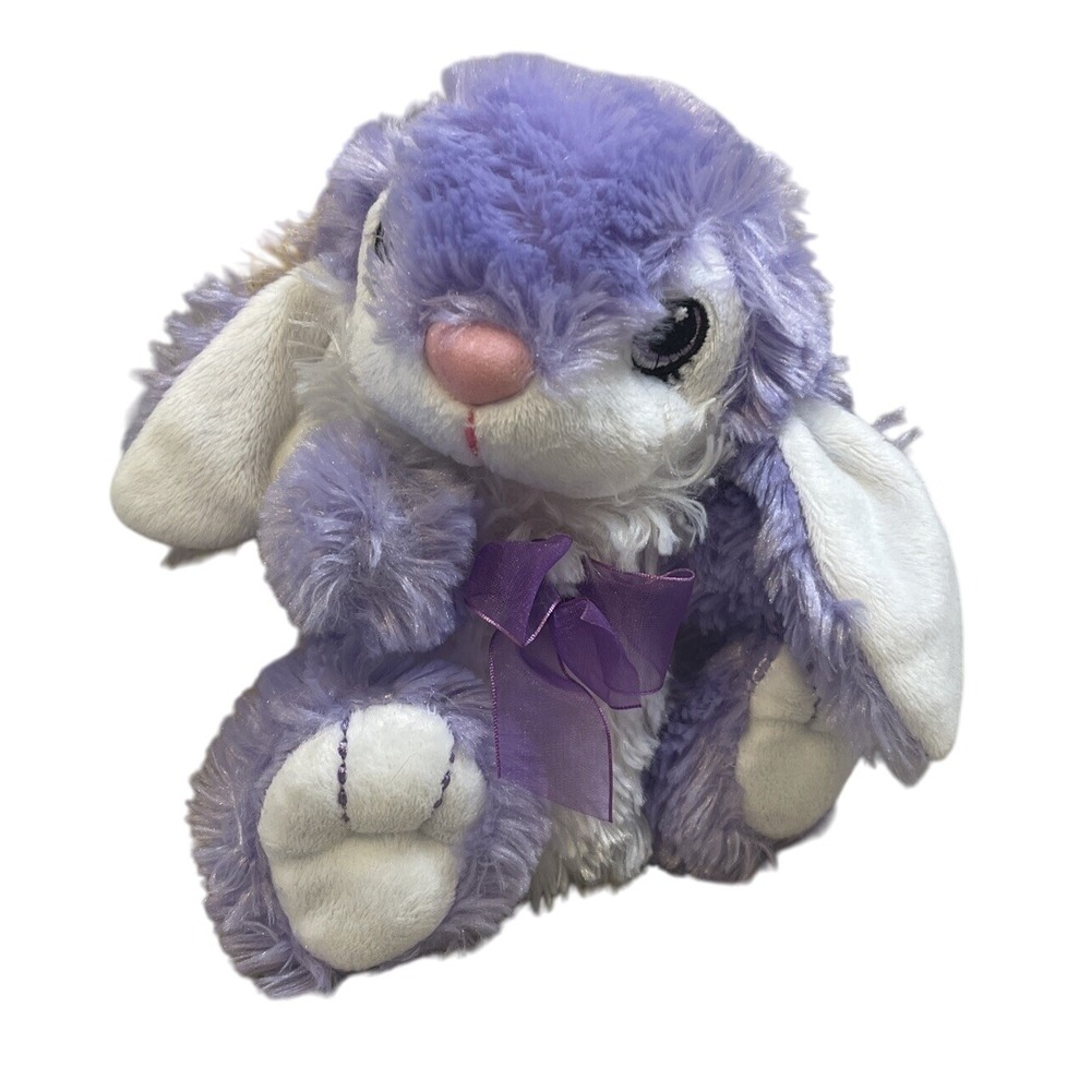 Dan Dee Collectors Choice Purple Bunny Rabbit Plush Stuffed Animal 6 inch